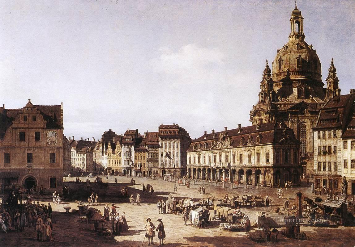 New Market Square In Dresden urban Bernardo Bellotto Oil Paintings